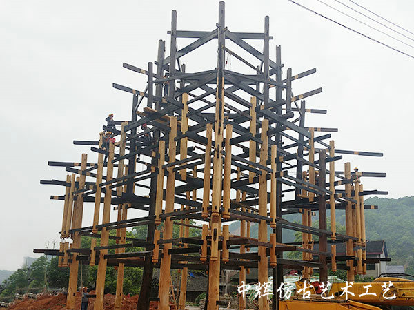 湖南中輝仿古藝術工藝有限責任公司,湖南仿古建筑修建,建筑彩繪,文物修繕